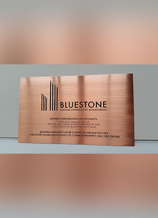 Bluestone Plaque